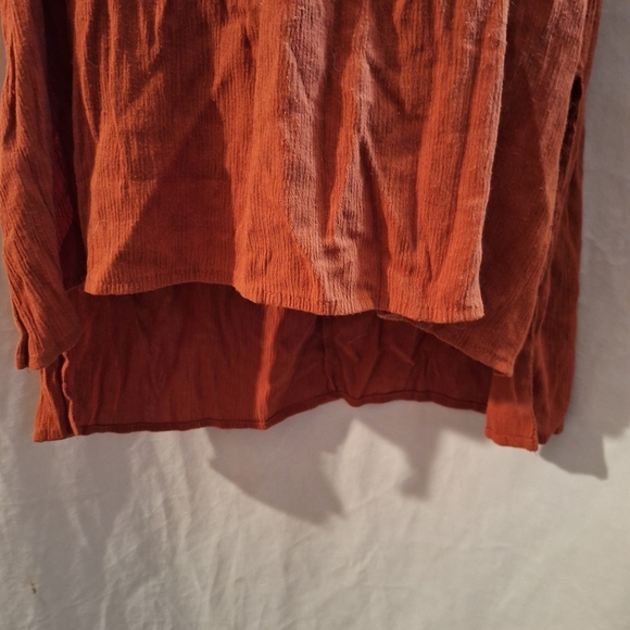 Time and Tru Rust Blouse with Floral Embroidery - Picture 6 of 7